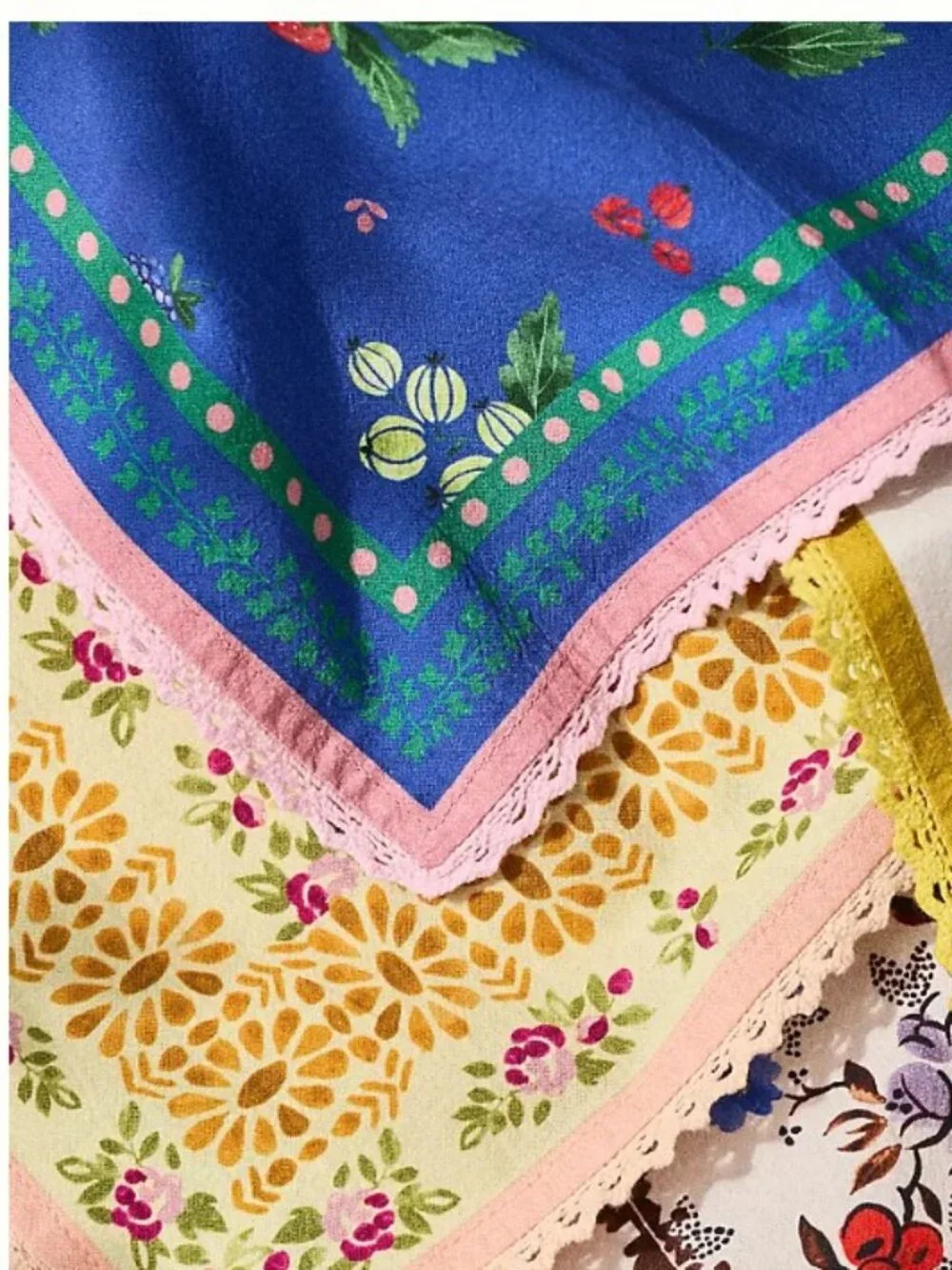 Anthropologie Meilie Napkins in Sapphire, Set of 2, NWT